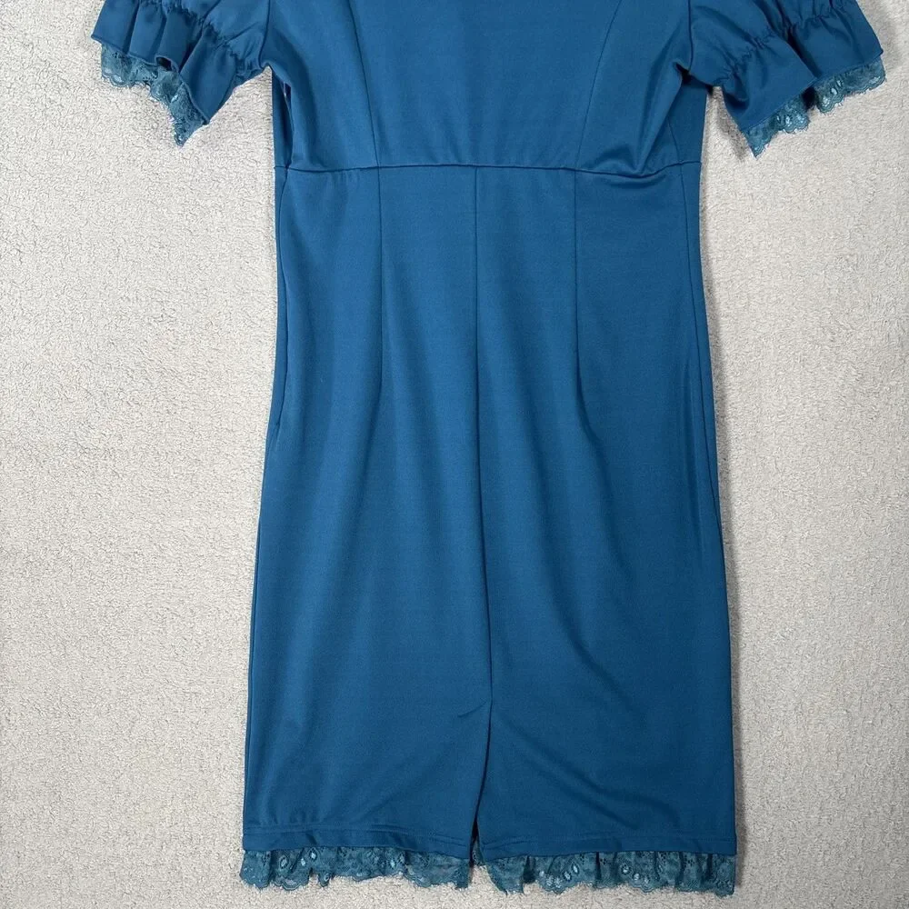 Scarlett Darkness Women's Size L 50s Inspired Pin Up Dress Dark Academia Cosplay - Picture 15 of 15